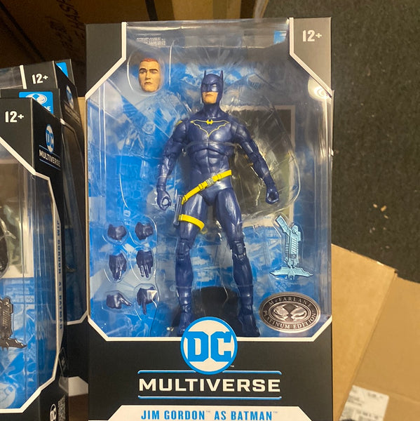 Mcfarlane Toys DC Multiverse Jim Gordon as Batman Platinum Edition Action  Figure