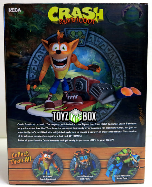 Crash Bandicoot - NECA - Crash with Jet Board - Figurine Deluxe 17cm