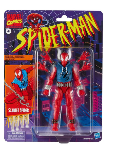 Marvel Legends Retro Comic Scarlet Spider Spider-Man Action Figure ...