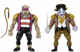 NECA TMNT Teenage Mutant Ninja Turtles In Time Pirate Bebop and Pirate Rocksteady 2 Pack Action Figure