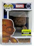 Funko Pop Marvel Captain America Wood Deco Exclusive 584 Vinyl Figure - Toyz in the Box